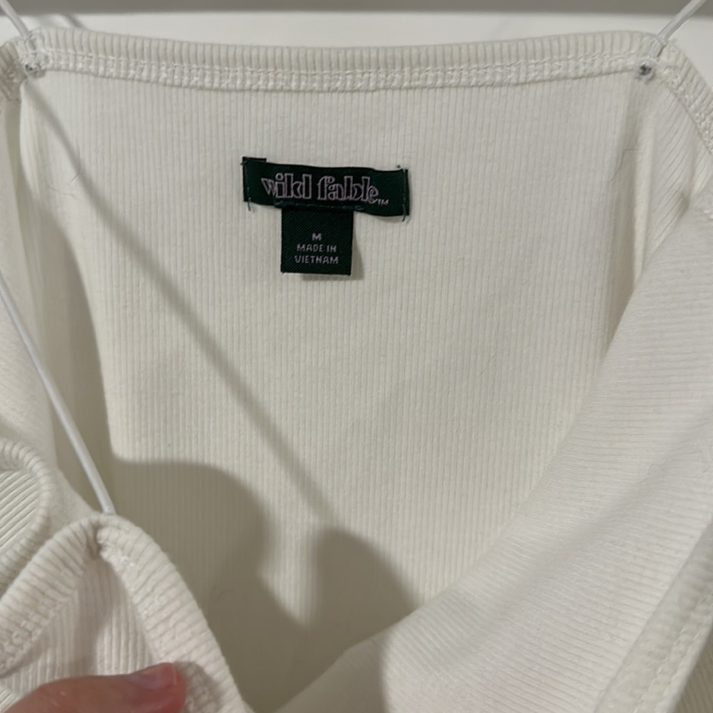 Wild Fable White Thin Strap Bodysuit - Picture 6 of 9